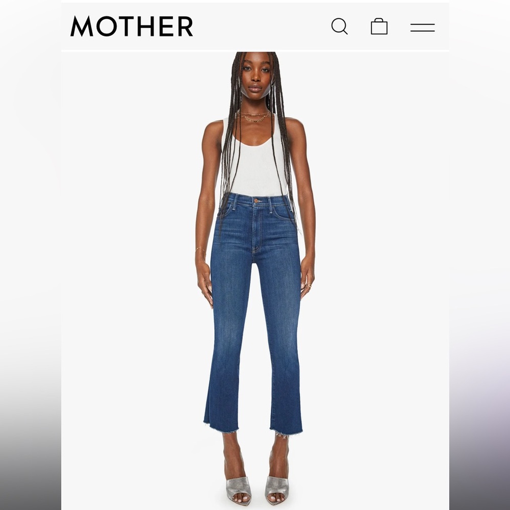 MOTHER Women's Boot Cut Jeans in Deep Blue Denim - Picture 3 of 9